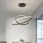 Moderne LED Hanglamp met 2 Ringen – Zwarte Plafondlamp 32W met Helder Wit Licht (6500K)