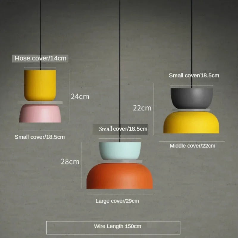 Moderne Macaron LED Hanglamp – Kleurrijke Plafondlamp voor Eetkamer, Slaapkamer & Café