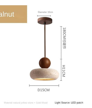 Vintage Hanglamp met Gele Agaatsteen – Unieke Sfeerverlichting voor Slaapkamer, Eetkamer & Restaurant