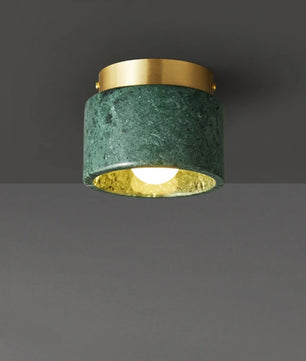 Ronde Marmeren LED Plafondlamp – Nordic Steen en Metaal – Opbouw Plafondverlichting met E27 voor Hal, Woonkamer en Slaapkamer