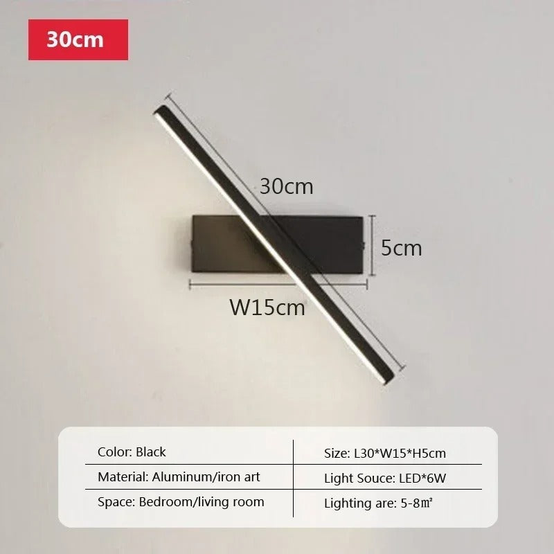 Moderne LED Wandlamp – Draaibaar Design voor Badkamerspiegel, Slaapkamer en Woonkamer