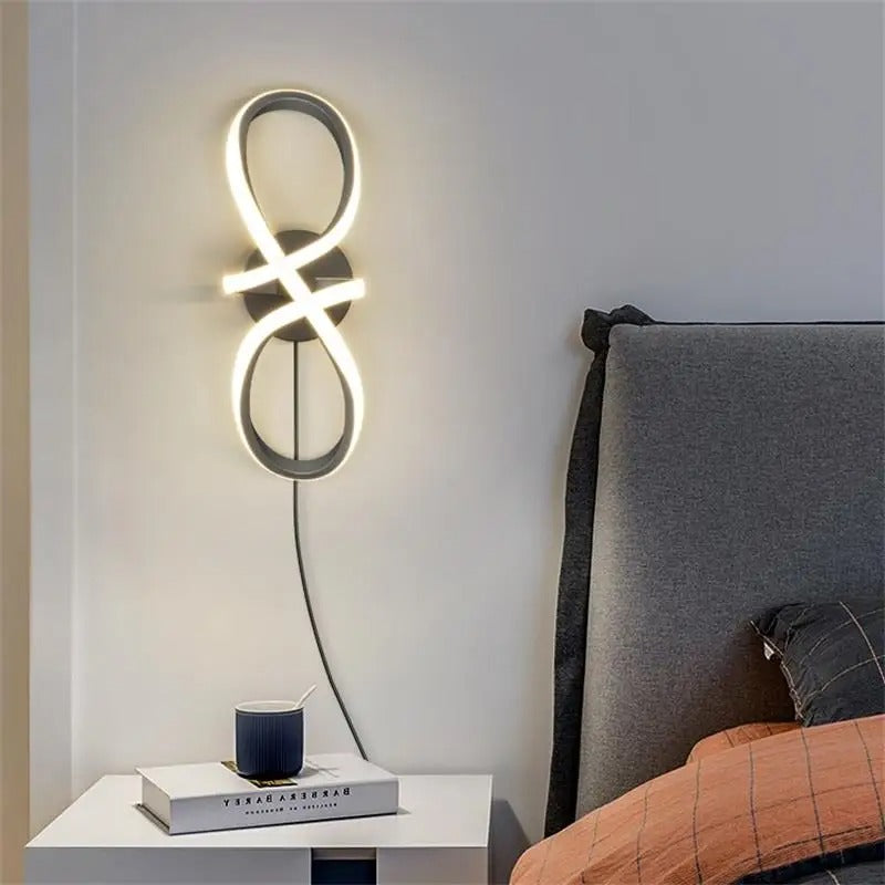 Moderne Minimalistische LED Wandlamp – Strakke Aluminium Wandverlichting met 3 Lichtkleuren voor Slaapkamer, Woonkamer en Gang