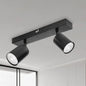 2-Lichts GU10 Plafondspot – Moderne Metalen Opbouwlamp met Verstelbare Spots – Gerichte Verlichting voor Woonkamer, Slaapkamer en Keuken