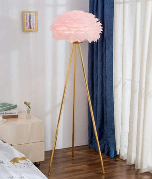 Veren Vloerlamp met Ganzenveren – Luxe Staande Lamp E27 – Zachte Romantische Sfeerverlichting voor Woonkamer en Slaapkamer