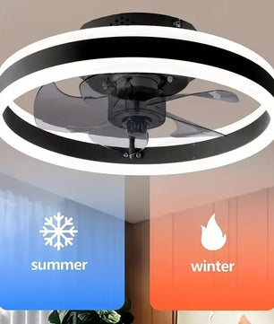Moderne LED Plafondventilator – Stille Ventilatorlamp met Dimbare Verlichting, Omkeerbare Motor en Afstandsbediening voor Slaapkamer en Woonkamer