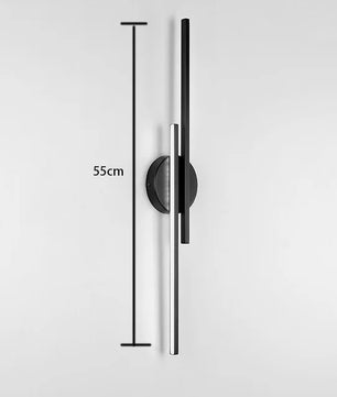 LED Wandlamp Dubbellijn – Scandinavisch Minimalistisch Design met Driekleuren LED – Moderne Acryl Wandverlichting voor Woonkamer en Slaapkamer