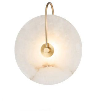 Moderne Scandinavische Wandlamp – Ronde LED Wandverlichting met Marmeren Detail – Minimalistische Wandlamp voor Woonkamer, Slaapkamer & Badkamer