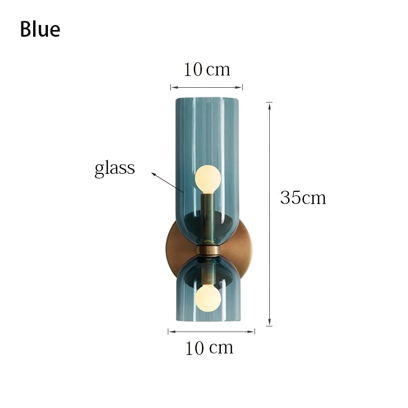 Scandinavische Glazen Wandlamp – Minimalistisch Design met E14 LED – Luxe Wandverlichting voor Slaapkamer, Woonkamer en Hal