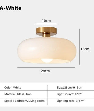 Nordic Retro Glazen Hanglamp – Moderne Plafondlamp voor Eetkamer, Woonkamer & Café