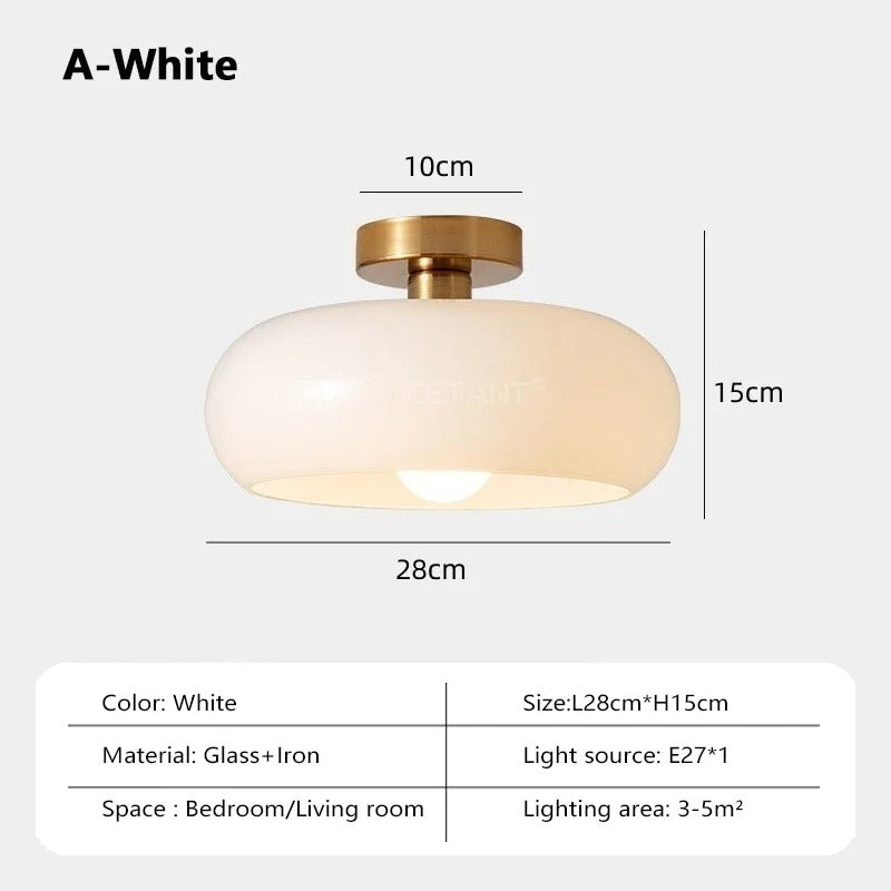 Nordic Retro Glazen Hanglamp – Moderne Plafondlamp voor Eetkamer, Woonkamer & Café
