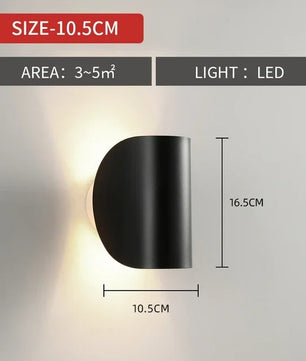Nordic LED Wandlamp – Creatieve Roterende Wandverlichting – Minimalistische Nachtlamp voor Slaapkamer en Woonkamer