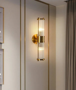 Luxe Kristallen Wandlamp – Modern Design met Gouden Afwerking – E14 Wandverlichting voor Binnen