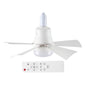 LED Plafondventilator met E27 Fitting – 40W Dimbare Ventilatorlamp met Afstandsbediening, 3 Snelheden en Laag Profiel voor Slaapkamer en Keuken
