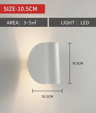 Nordic LED Wandlamp – Creatieve Roterende Wandverlichting – Minimalistische Nachtlamp voor Slaapkamer en Woonkamer