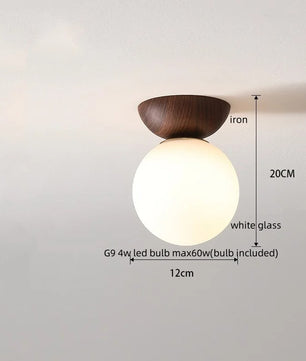 Moderne LED Plafondlamp van Glas en IJzer – Nordic en Japanse Stijl – Minimalistische G9 Plafondverlichting voor Woonkamer, Slaapkamer en Gang