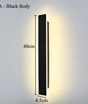 Moderne LED Lijn Wandlamp – 40 cm Minimalistisch Design, 15W voor Woonkamer, Slaapkamer & Gang