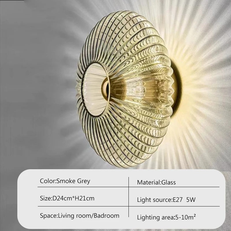 Glazen Wandlamp – Moderne LED Wandkandelaar van Glas – Sfeerverlichting voor Woonkamer, Slaapkamer en Hal