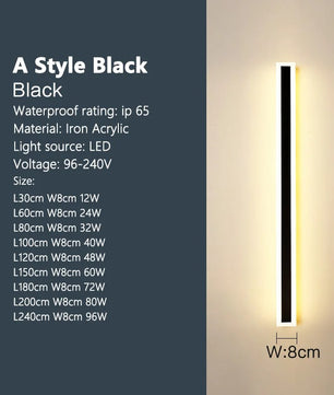 Outdoor LED Wandlamp IP65 – Waterdichte Scandinavische Wandverlichting met Warm Neutraal of Koel Licht voor Tuin en Interieur