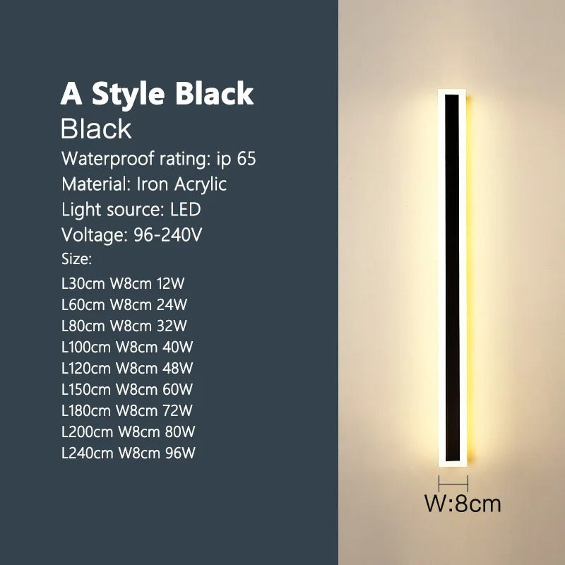 Outdoor LED Wandlamp IP65 – Waterdichte Scandinavische Wandverlichting met Warm Neutraal of Koel Licht voor Tuin en Interieur