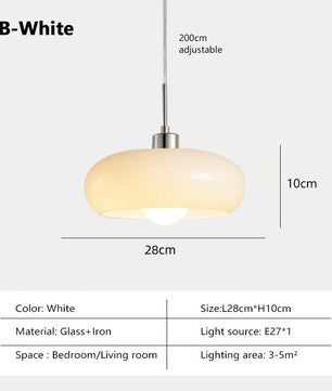 Nordic Retro Glazen Hanglamp – Moderne Plafondlamp voor Eetkamer, Woonkamer & Café