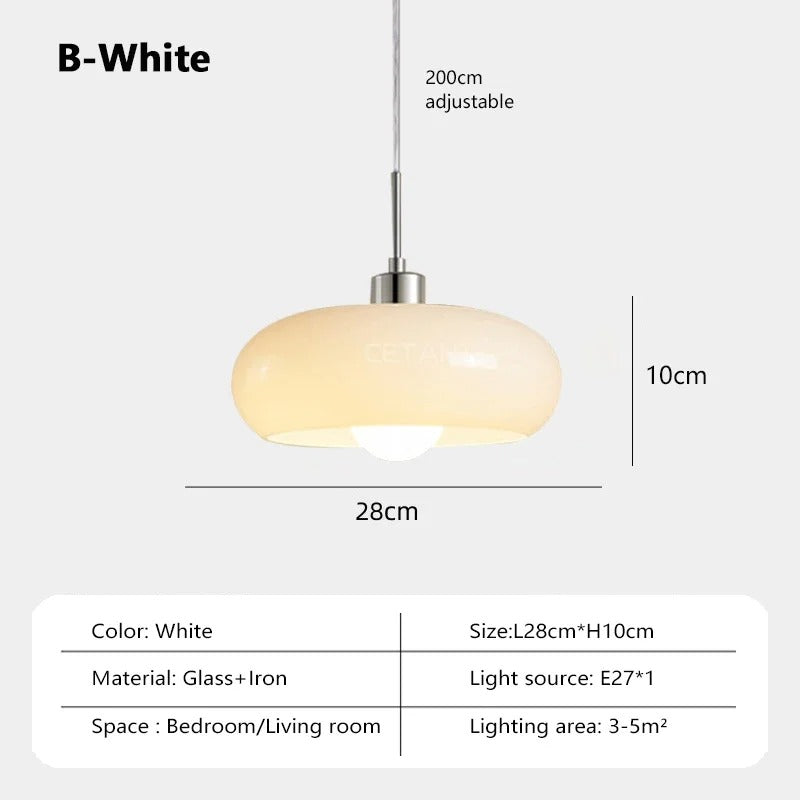 Nordic Retro Glazen Hanglamp – Moderne Plafondlamp voor Eetkamer, Woonkamer & Café