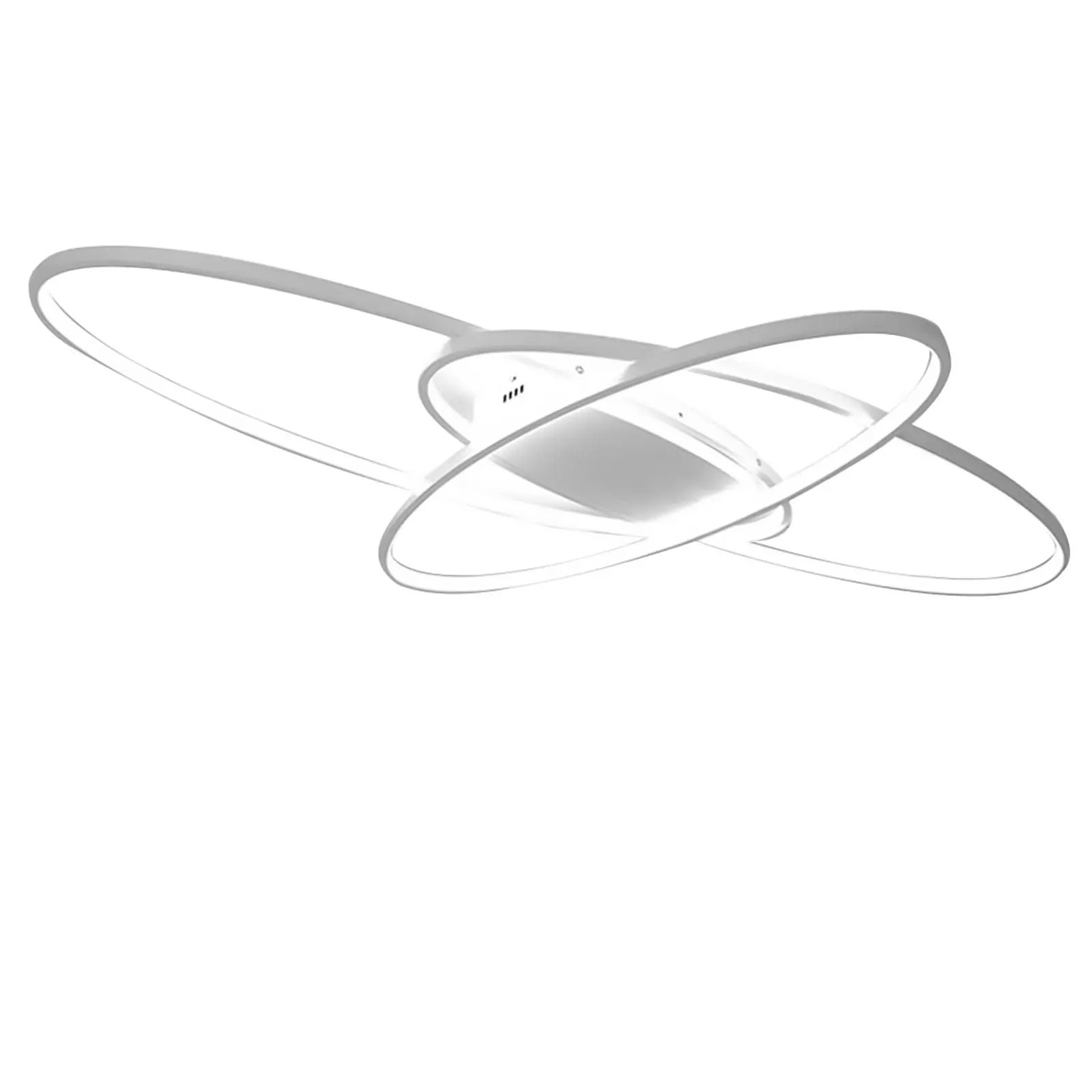 Moderne Geometrische LED Plafondlamp – 70W Zwart – Dimbaar met Afstandsbediening – Ellips Design voor Woonkamer en Slaapkamer