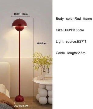 Moderne Crèmekleurige Vloerlamp – Minimalistische Staande Lamp met E27 Fitting – Sfeervolle LED Verlichting voor Woonkamer en Slaapkamer