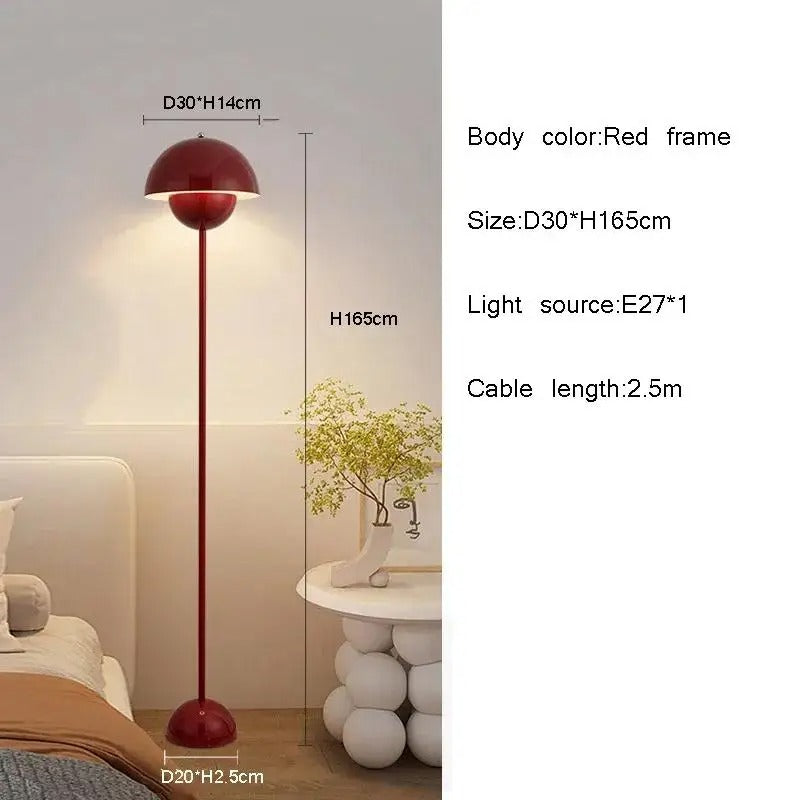 Moderne Crèmekleurige Vloerlamp – Minimalistische Staande Lamp met E27 Fitting – Sfeervolle LED Verlichting voor Woonkamer en Slaapkamer