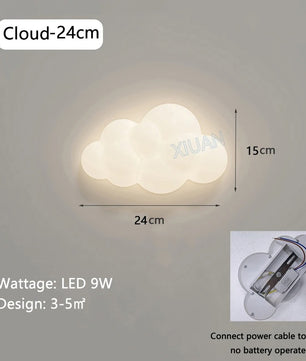 Wolk & Ster Wandlamp – Kinderkamer Verlichting, Sfeervol & Schattig voor Babykamer & Speelkamer