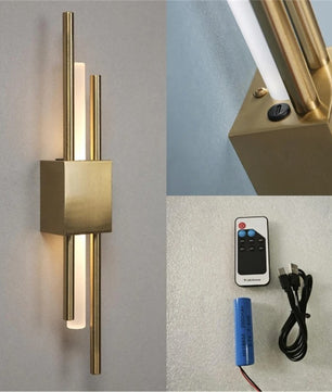 Moderne Acryl Wandlamp – LED Pijpvormig Design met Afstandsbediening en Oplaadfunctie – Minimalistische Wandverlichting voor Slaapkamer en Woonkamer