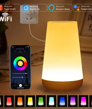 Slim WiFi Nachtlampje – RGB LED met Dimbaar Warm en Koud Wit – Werkt met Alexa, Google Home en Tuya App
