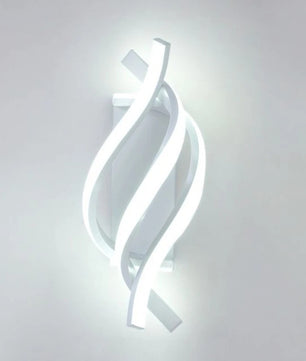 Gebogen LED Wandlamp – Spiraal Design van Aluminium & Siliconen, Modern en Sfeervol