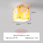 Gele Vraagteken Plafondlamp – Creatieve Kinderkamerlamp van Stof en Smeedijzer – E27 – 3 Lichtkleuren, Optioneel met Afstandsbediening