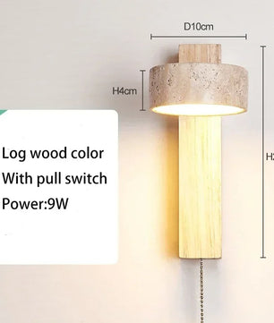 Crèmekleurige Wandlamp voor Nachtkastje – LED Wandlamp met Trekschakelaar en Draaibaar Design