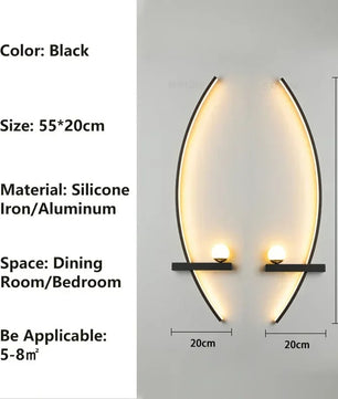 Moderne LED Wandlamp – Minimalistische Strepen Wandverlichting voor Slaapkamer, Woonkamer & Hal