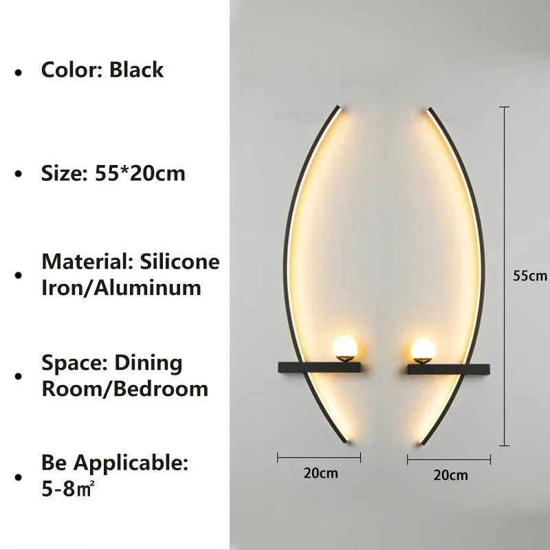 Moderne LED Wandlamp – Minimalistische Strepen Wandverlichting voor Slaapkamer, Woonkamer & Hal