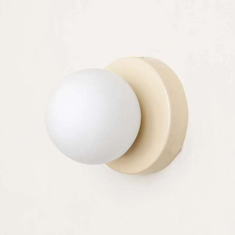 Macaron LED Wandlamp – Mini Glazen Wandlamp 10 of 12 cm – Moderne Sfeerverlichting voor Slaapkamer, Gang en Balkon