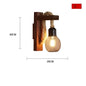 Retro Industriële Wandlamp – Hout en IJzer – Vintage Decoratieve Wandverlichting voor Woonkamer, Slaapkamer en Horeca