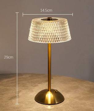 Oplaadbaar LED Nachtlampje met Touch Bediening – Moderne Glazen Tafellamp met 3 Lichtkleuren en USB Opladen