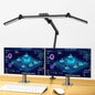 LED Bureaulamp met Klem – 24W Architect Tafellamp met 7 Gewrichten – Automatisch Dimmen, Asymmetrisch Licht en CRI>90