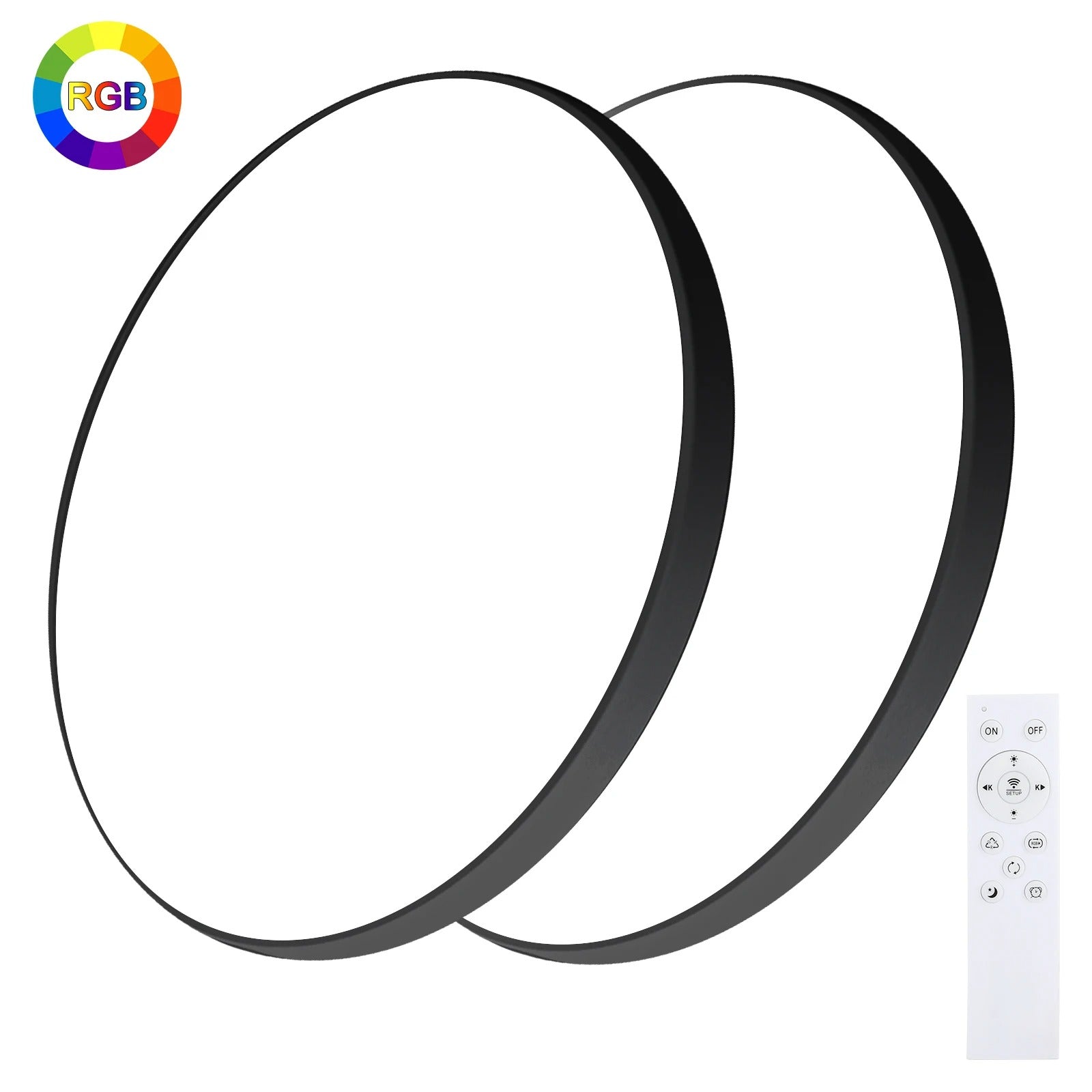 Slimme LED Plafondlamp Ø30 cm – 24W RGB met App en Afstandsbediening – Dimbaar 2700K–6500K voor Woonkamer en Slaapkamer