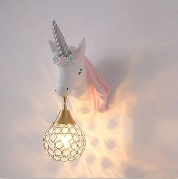 Eenhoorn Wandlamp – Schattige Nordic Wandverlichting voor Kinderkamer en Slaapkamer