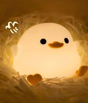 Schattig Eend of Capibara Nachtlampje – Zacht Siliconen Kinderlampje met Touchbediening en Oplaadbare Batterij