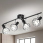 LED Spotlightset 4-Vlam Zwart – Draaibare Plafond- en Wandlamp – E14 Fitting – Inclusief 4× 6W LED Lampen
