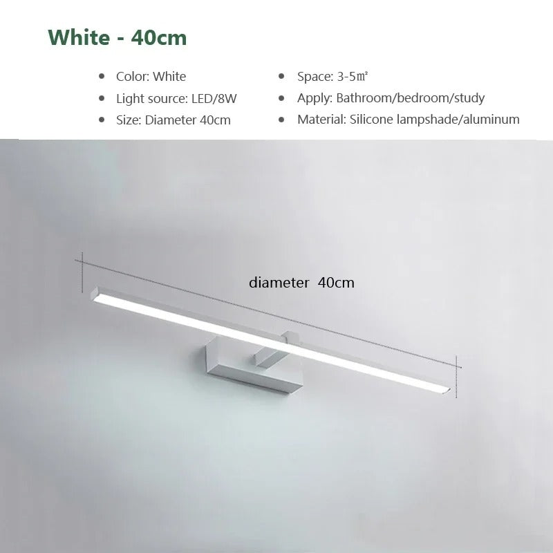Moderne LED Badkamer Wandlamp – Spiegelverlichting met 3 Lichtkleuren – Aluminium Lijnlamp voor Badkamer en Interieur