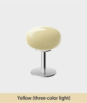 Lollipop Tafellamp – Retro Crème Glazen Tafellamp met Touch Bediening – Dimbaar en Oplaadbaar Omgevingslicht