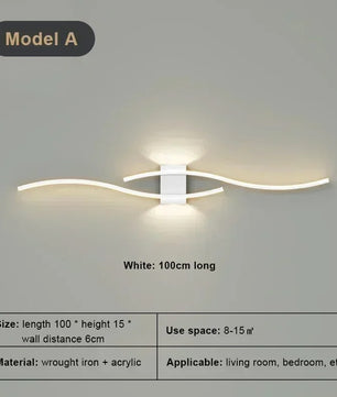 Moderne LED Wandlamp – Minimalistisch Design voor Slaapkamer, Woonkamer en Gang