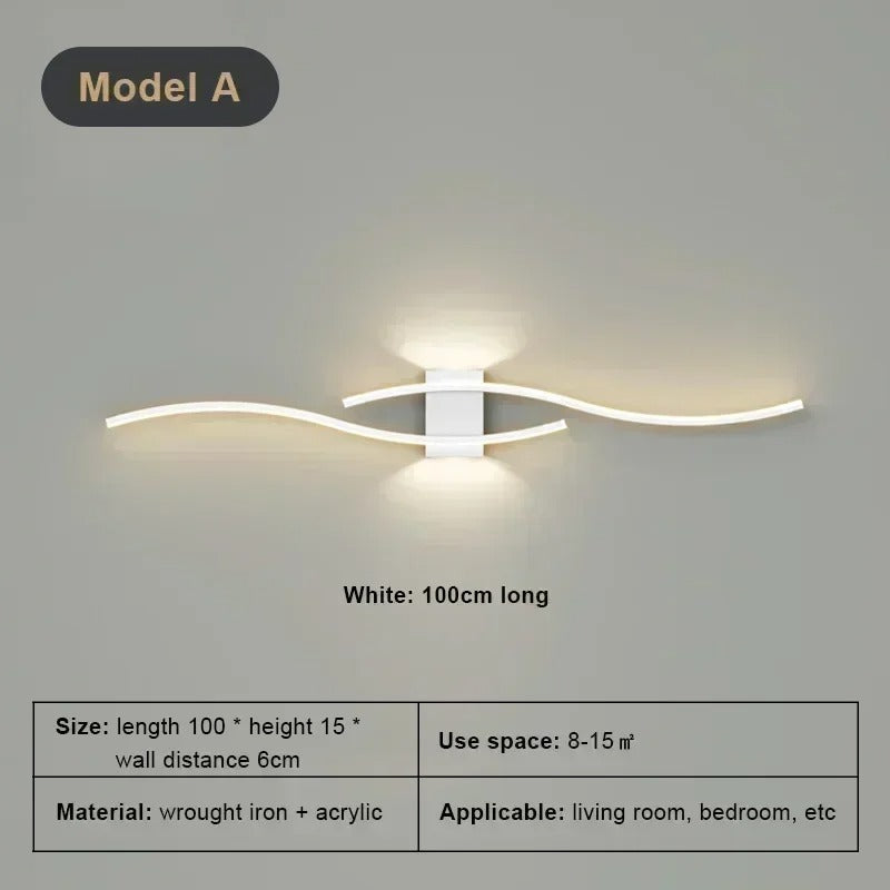 Moderne LED Wandlamp – Minimalistisch Design voor Slaapkamer, Woonkamer en Gang