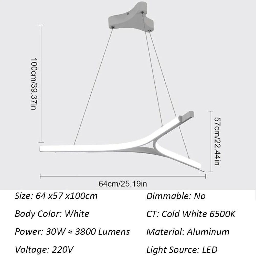 2-Ring Zwarte Hanglamp – Moderne LED Plafondlamp van Aluminium met Dubbele Ronde Ringen – 27W Koud Wit Licht 6500K voor Woonkamer en Eetkamer