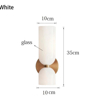 Scandinavische Glazen Wandlamp – Minimalistisch Design met E14 LED – Luxe Wandverlichting voor Slaapkamer, Woonkamer en Hal